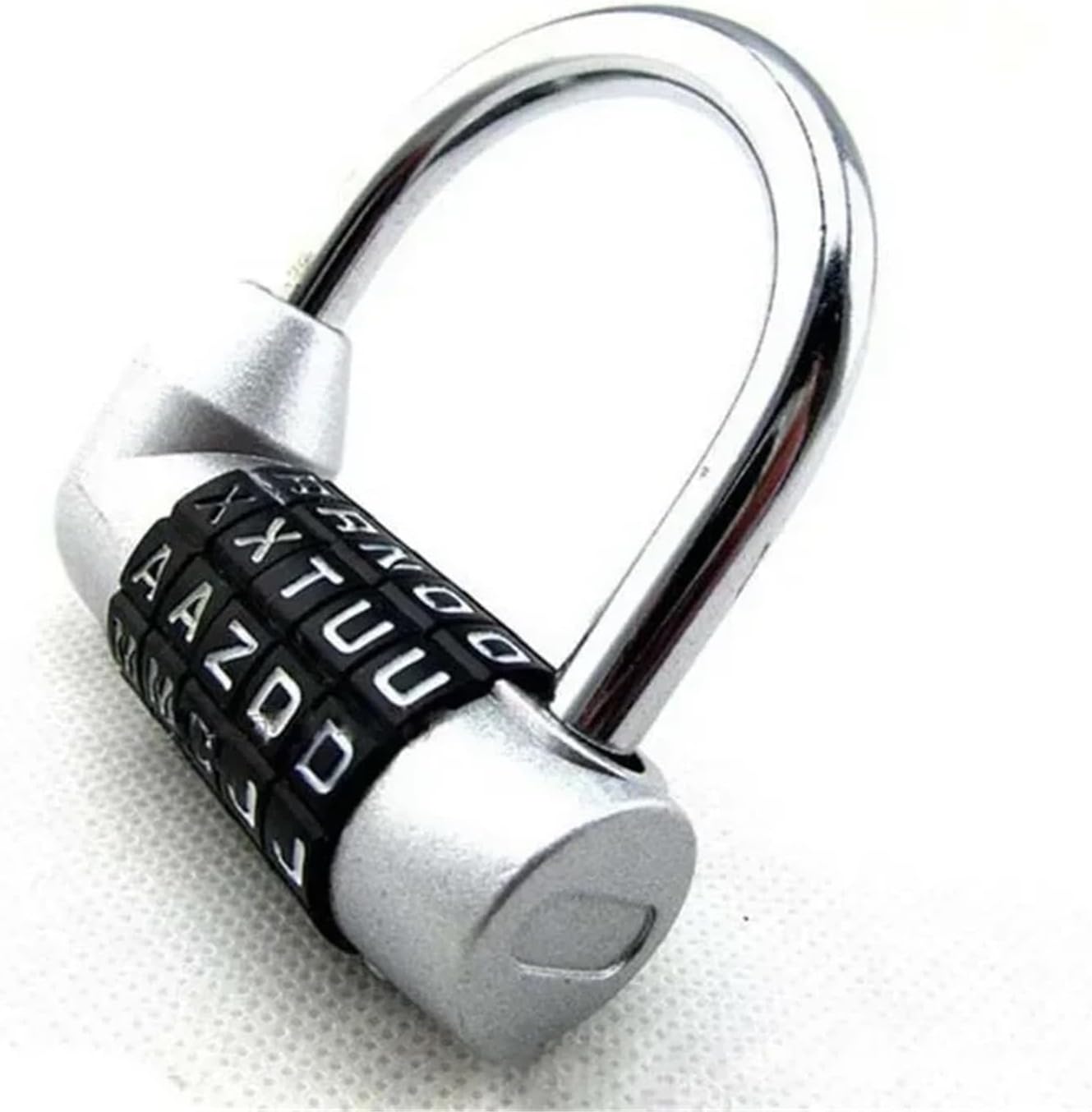 5 Letters Code Combination Password Lock Door Box Gym Locks Suitcase Luggage Padlock ZS55 1Pcs(Silver)