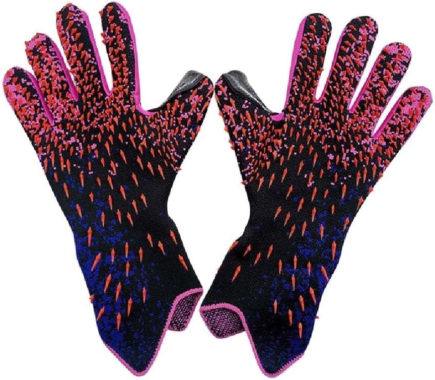 Yuly Goalkeeper Gloves Strong Grip Goalie Soccer Glove Football with Finger Support Size 6/7/8/9/10 Kids Youth Adults Red