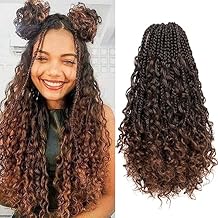 Boho Box Braids Crochet Hair Goddess Box Braids Crochet Hair Crochet Box Braids Hair Box Braids Crochet Hair 14Inch 8 Packs Crochet Braids Synthetic Crochet Braids For Women14inch, 8packs,T30