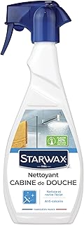 STARWAX - Nettoyant Anti-Calcaire pour Cabine de Douche - Produit d'Entretien Multi-Surfaces - Nettoie, Elimine le Calcaire et Fait Briller - Usage Quotidien - Fabriqué en France - Spray 500 ml