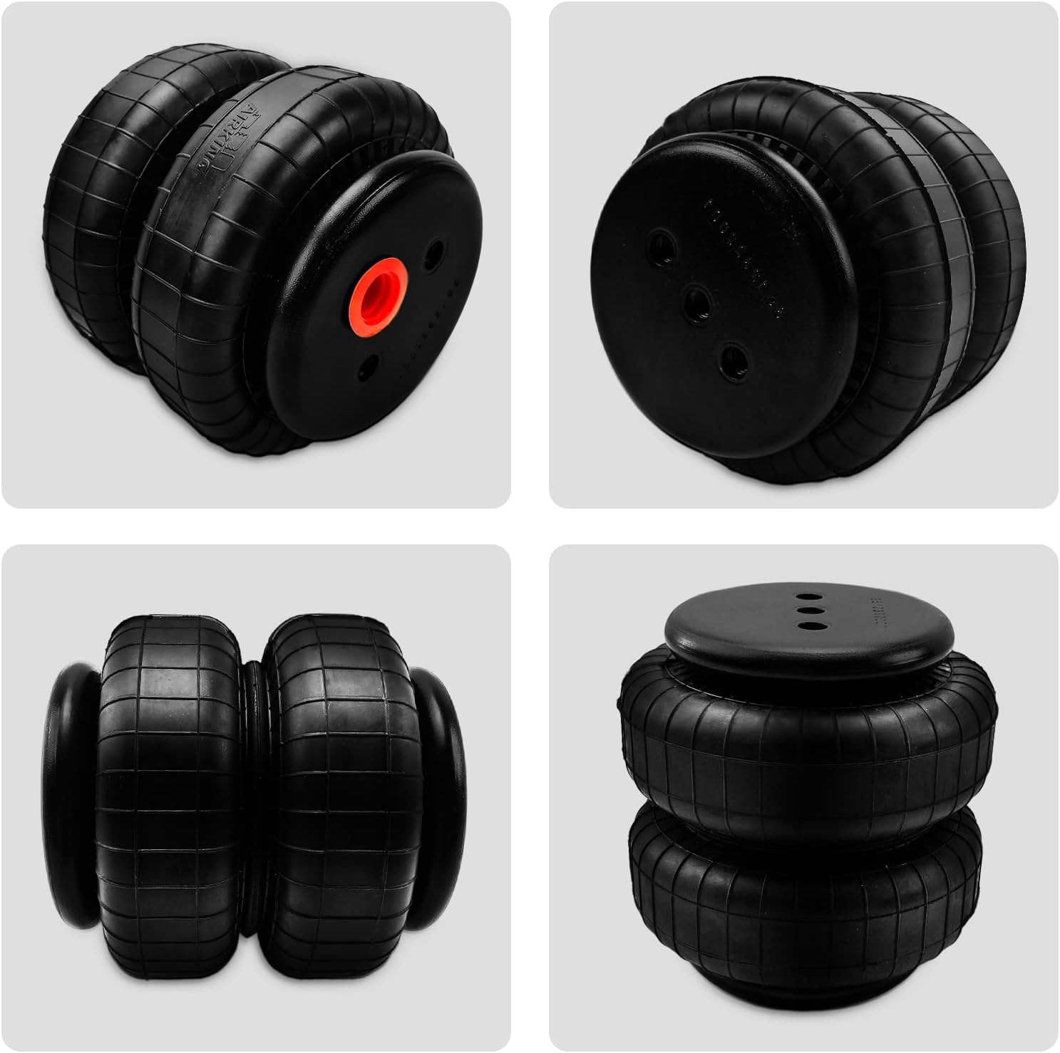 2PCS Universal Air Bags Suspension Kit Compatible with Ford F150/F250 GMC Sierra Chevrolet Ram 1500/2500/3500 Air Spring Bags Double Bellow up to 5,000 lbs of Load Capacity