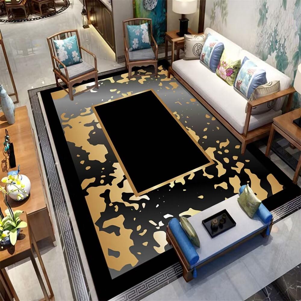 Tapis de salon grande taille antidérapant résistant aux taches de nourriture