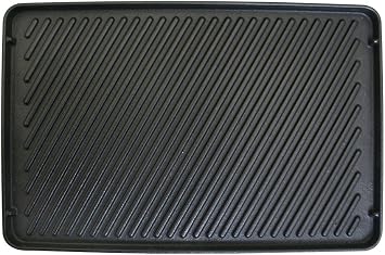 Swissmar Replacement Grill Plate for Classic, Stelvio, Zermatt & Eiger Raclette Models Reversible Cast Iron Griddle Hot Plate for Indoor Electric Grilling, BBQ, and Griddle Cooking
