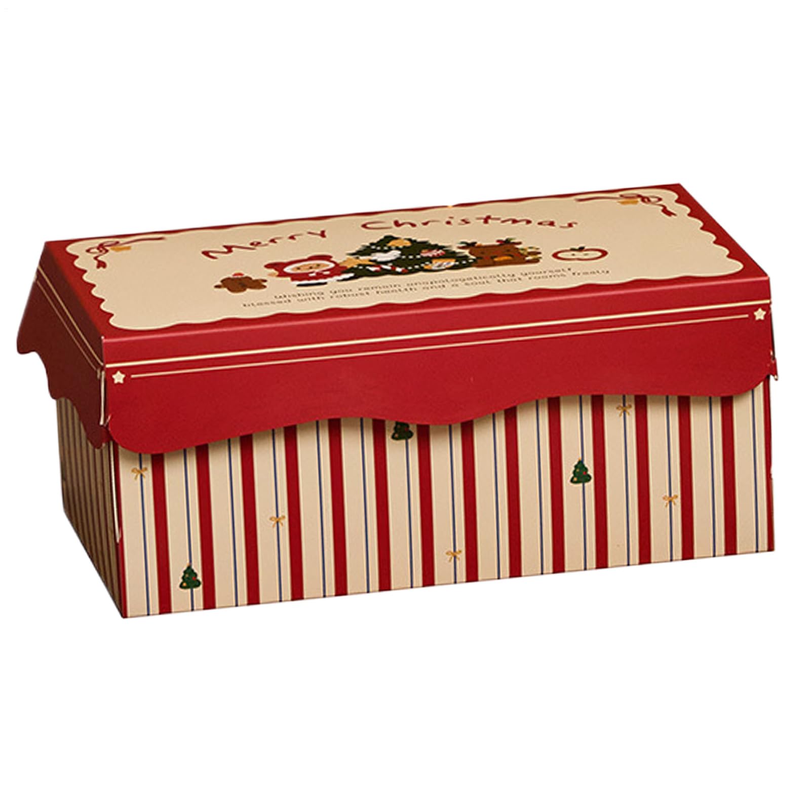 Cajas de galletas navideñas contenedores de envases de trato festivo de 17.5 pulgadas