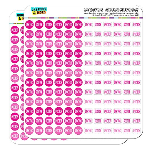 Doctor Dots Planner Calendar Scrapbooking Crafting Stickers - Pink - Opaque