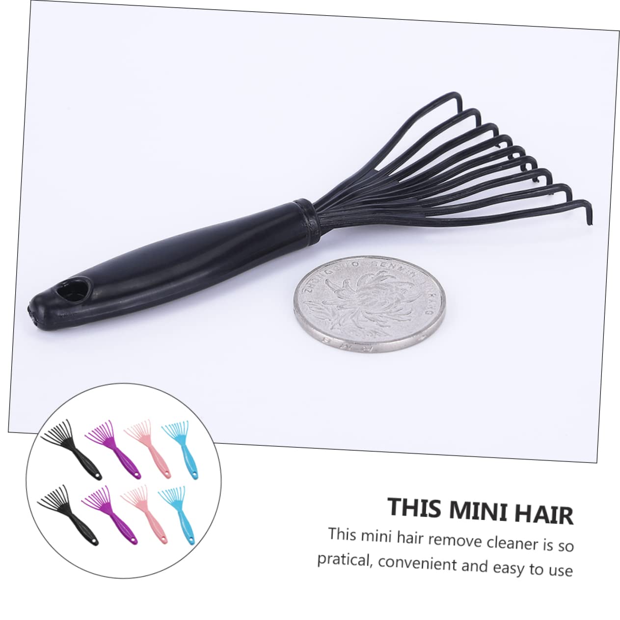 Outanaya 8pcs Hair Brush Comb Cleaner Tool Detangler Brush Scalp Build up Remover Random Color