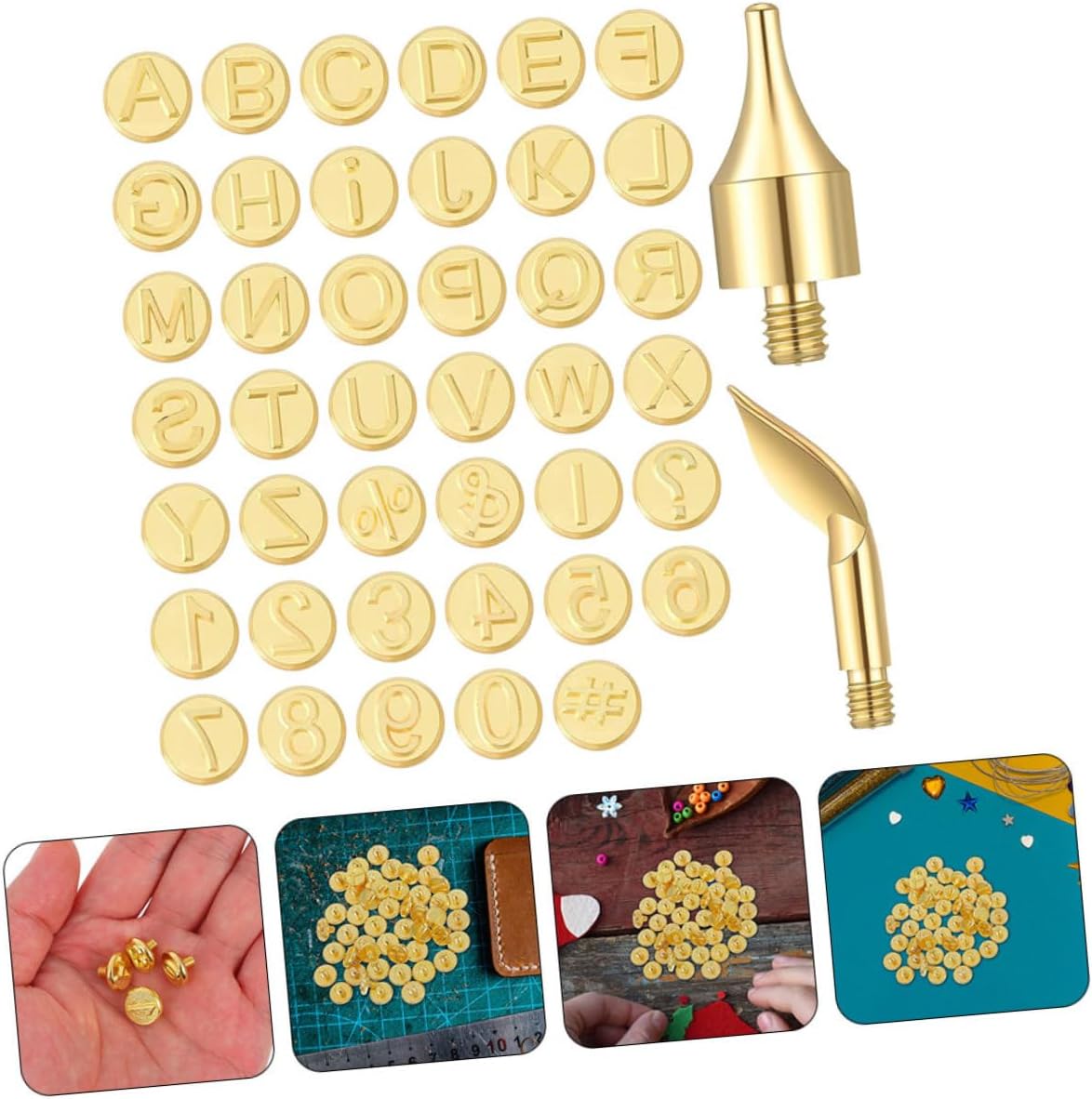 DIYEAH 1set Wood Burning Tool Interchangeable Letter and Number Stamps Pyrography Tips for Crafting Efficient Design for Woodworking Projects