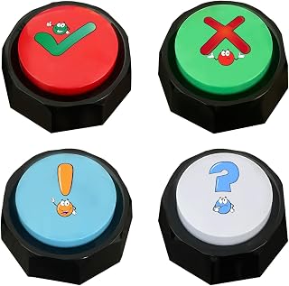 Right, Wrong, question, Exclamation Buttons for Hype, Classroom, Event, Party Buttons, Quirky Buttons 4 Loaded Funny Buttons