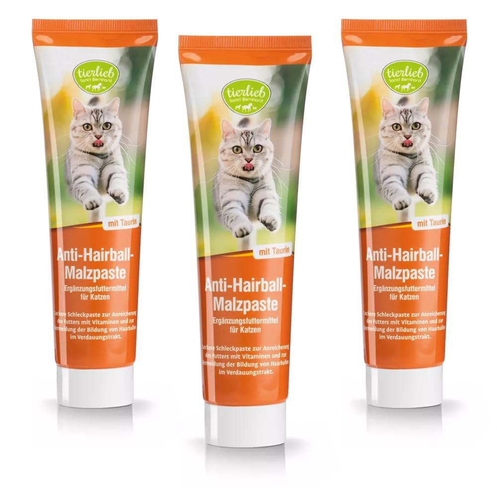 Pasta para Gatos contra Bolas de Pelo 3X 100g | Formulado con Vitaminas, aceites y Grasas para la Digestión | Pasta Antitricobezoar Natural, Suave y Efectiva