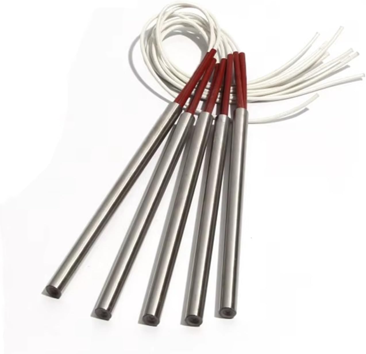 2PCS 11mm Diameter 380~500mm Length 304SUS Tubular Heating Pipe Cartridge Heater 1300/1350/1450/1550/1700W Electric Mold Element(110V,1350W 11x400mm(DxL))