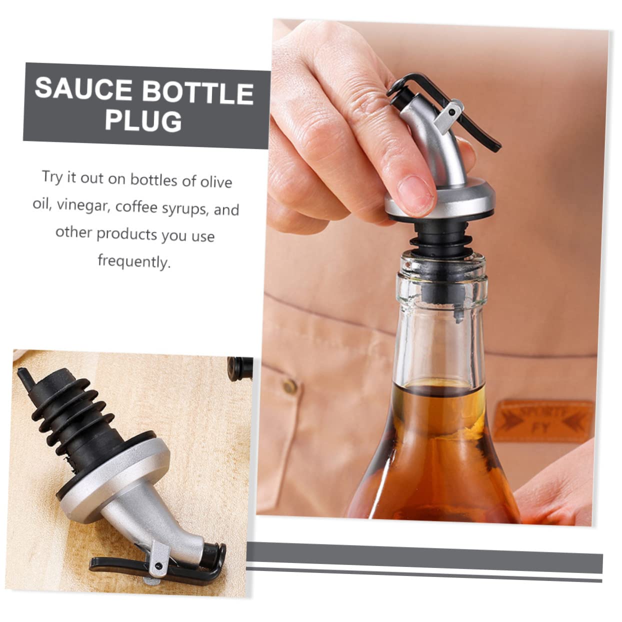 Buy JIGSHTIAL Oil Bottle Cap Dispenser Bottle Nozzle Stopper Pourer Oil Pour Spouts Oil Vinegar Bottle Pourers Rubber Olive Oil Liquor Wine Free Flow Dispensers Caps Bottle Pourers Restaurant (Pack Of 2