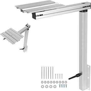 RV Adjustable Table Leg, 360 Degree Rotation Aluminum Alloy Removable Height Adjustable RV Table Leg Bracket for RV Marine Campervans Motorhome