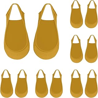 Sundaylike life 6 Pairs Trainer Socks Womens Women's Ballerina Socks Solid Non Slip Socks Ice Stockings Socks Hollow Boat Socks Thin Socks