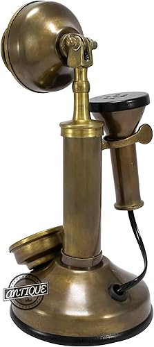 Miniatura 2 de Decoración antigua Candelabro Teléfono Esfera giratoria que no funciona Decoración del hogar Decoración de estante de escritorio (antiguo)