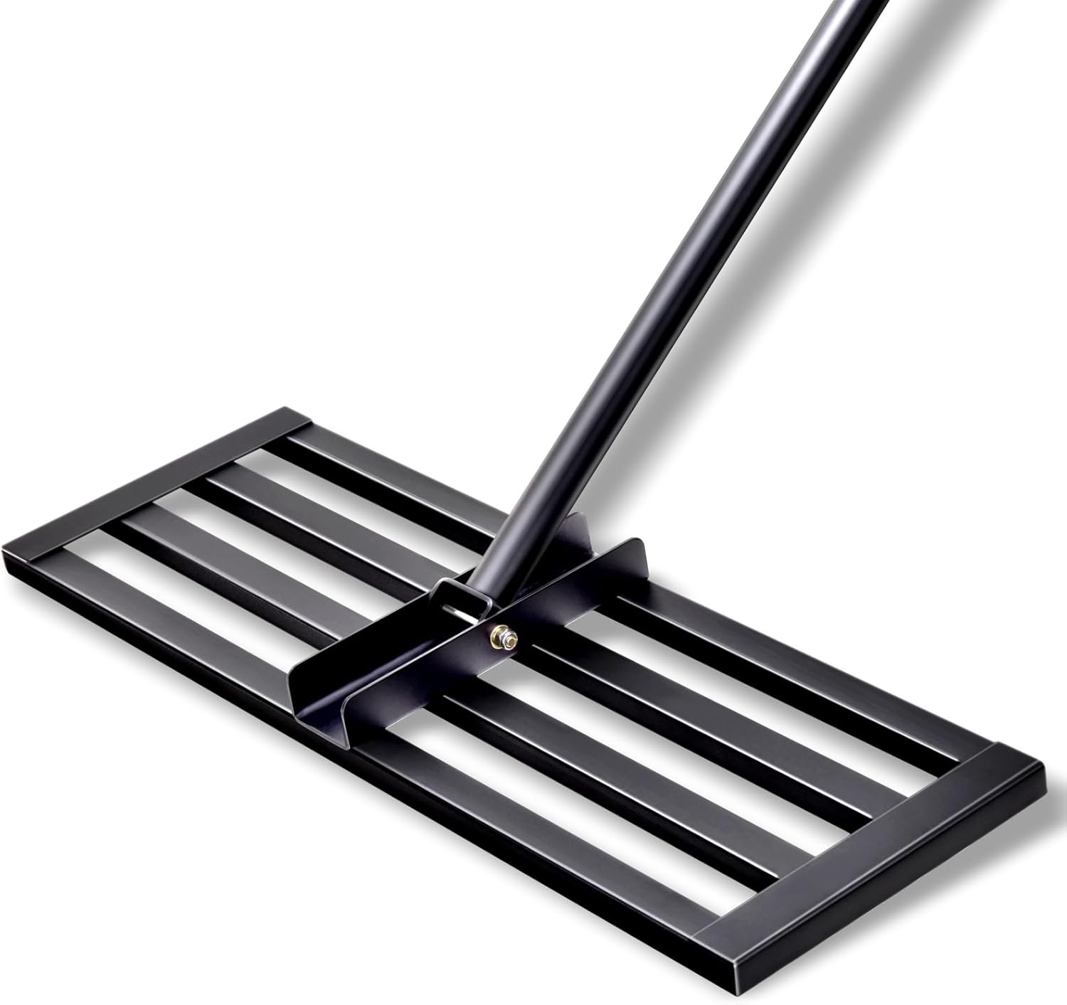 Lawn Leveling Rake Heavy Duty Steel Base with 78" Handle Professional Grade Soil Leveler for Garden Golf Course & Farm Fast Easy Assembly (30"x10")