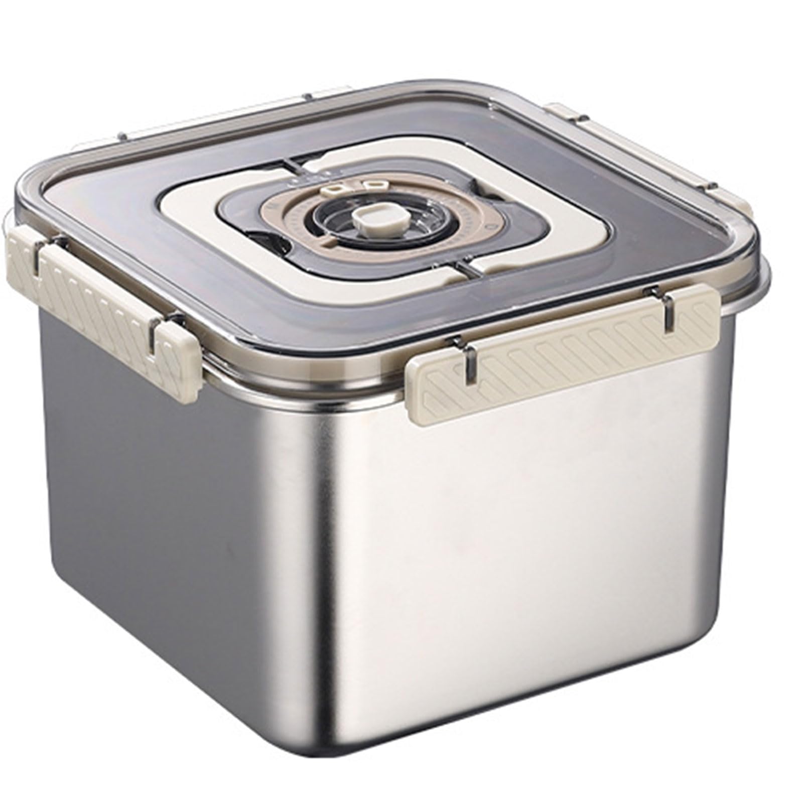 Oxxggkao Premium Stainless Steel Bread Keeper 4500ML Square Shape with Easy Carry Handle and Dishwasher Safe Heavy Duty Food Saver