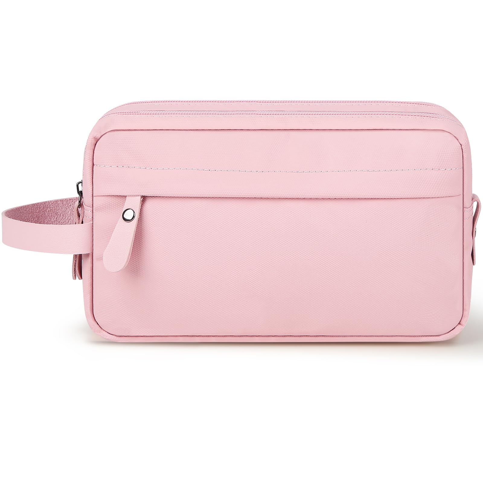 Toiletry Bag Oxford Cloth Toiletry Bag for Men and Women Portable Travel Shaving Dopp Kit Water-Resistant Cosmetic Bag Travel Organizer Storage for Accessories,Pink