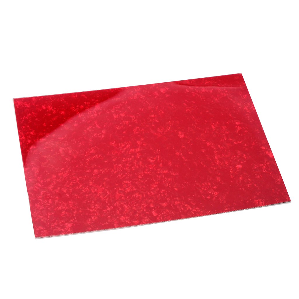 Gitara basowa Pickguard pusty materiał, arkusz DIY zdrapka płyta tylna do Strat Tele Guitar Jazz P Bass 29 x 44 cm (czerwona perła)