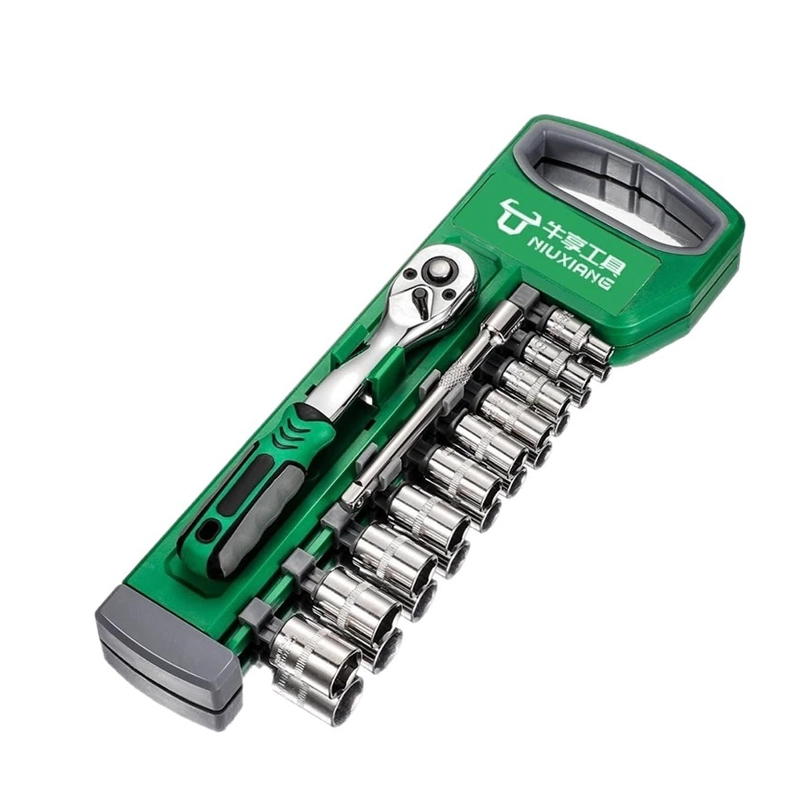 Zestaw nasadek 1/4"-3/8"-1/2",CR-V, nasadki metryczne i imperialne z szybkozamykanym kluczem grzechotkowym, model pro 72 zęby