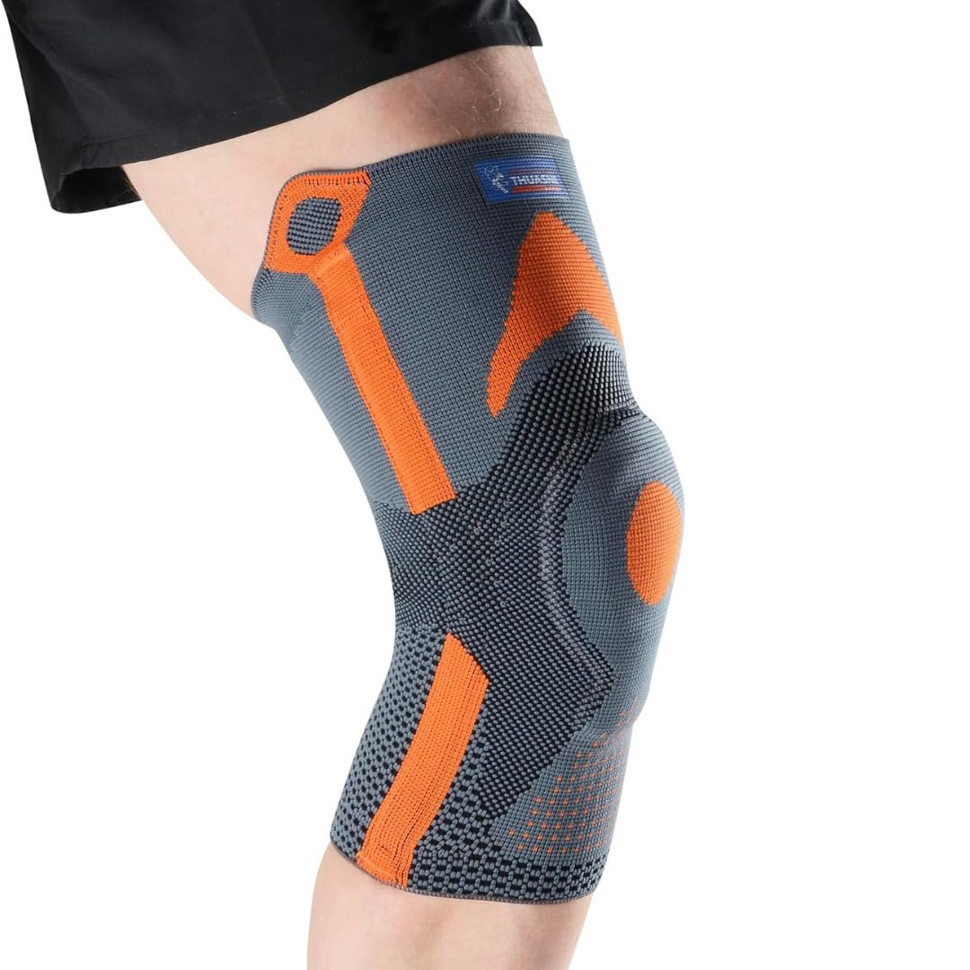 THUASNE SPORT - RODILLERA ROTULIANA REFORZADA - TENDINOPATÍA, INESTABILIDAD ROTULIANA LEVE - TEJIDO COMPRESIVO - ÍNDICE DE SUJECIÓN 3/5 - DISPOSITIVO MÉDICO CE