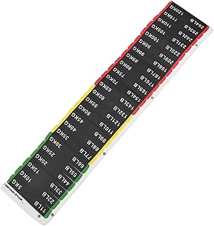 Weight ID Stickers Ideal for Dumbbells and Barbells, Speed Marking with Traceless Removal, Perfect for Fitness Enthusiasts (5-120kg (1cm Hole)