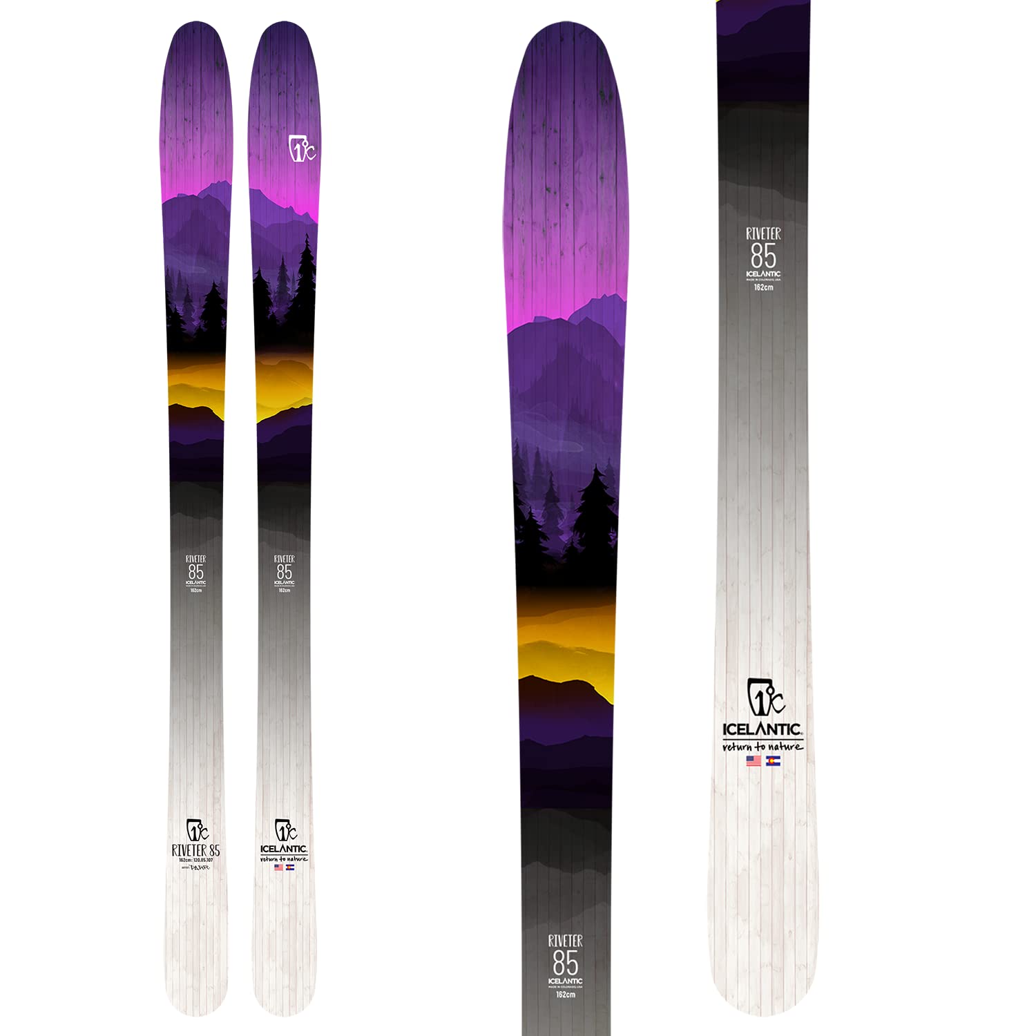 Amazon.com : Icelantic Skis Women's All-Mountain 21/22 Riveter 85