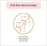 Vista 5 de Ambesonne Florida 2 Pack Fitted Sheet, Miami Cityscape Sketch, Bed Cover All-Round Elastic Deep Pockets 2 Pieces, Package Contains 2 Full