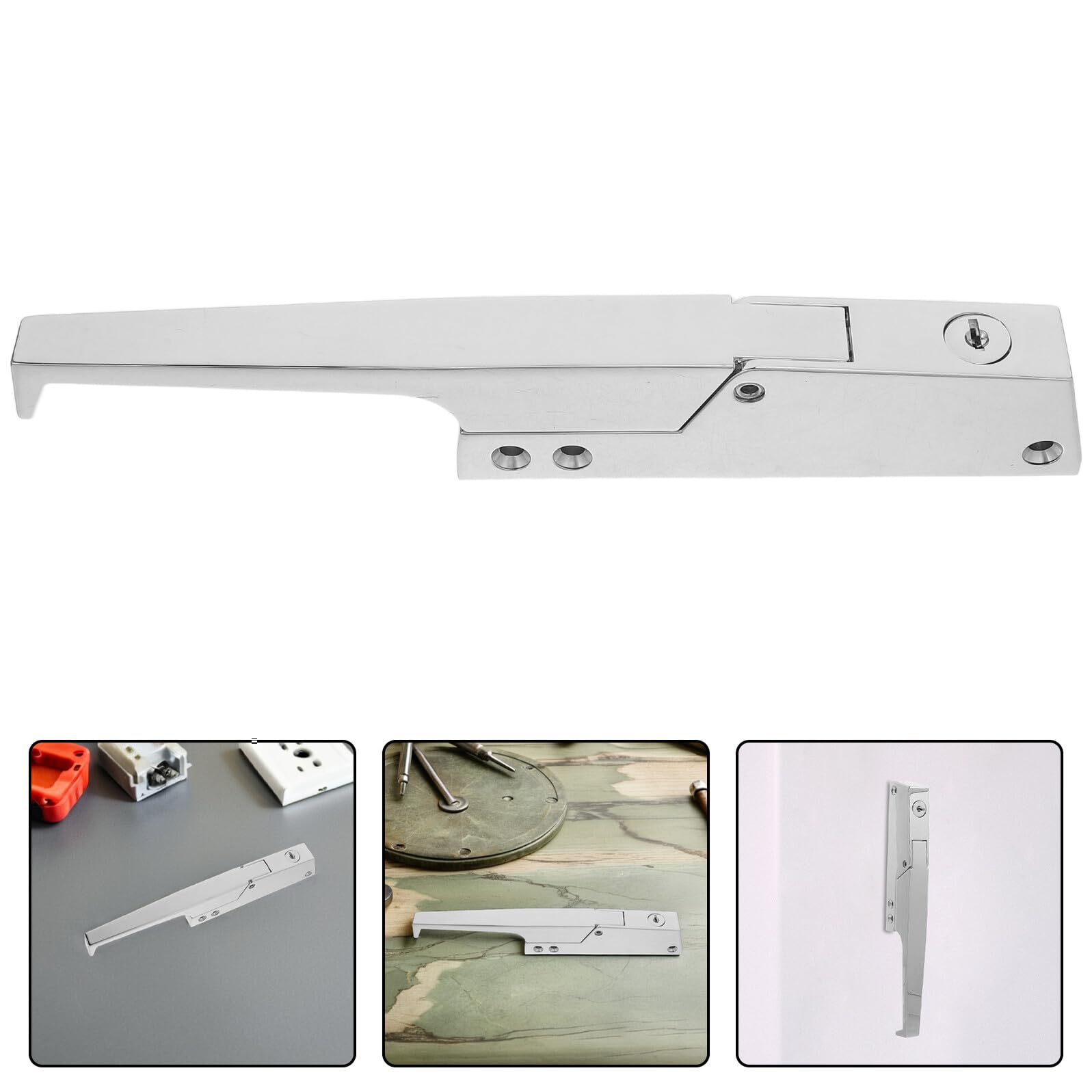 Cerradura de Refrigerador de Alta Seguridad con Llave Pestillo Resistente para Puerta Doble de Cámara Frigorífica Aleación Anticongelante para Uso Comercial E Industrial Cierre