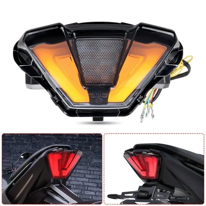 Feu arrière pour MT07 2021-2024 clignotant LED intégré - 2