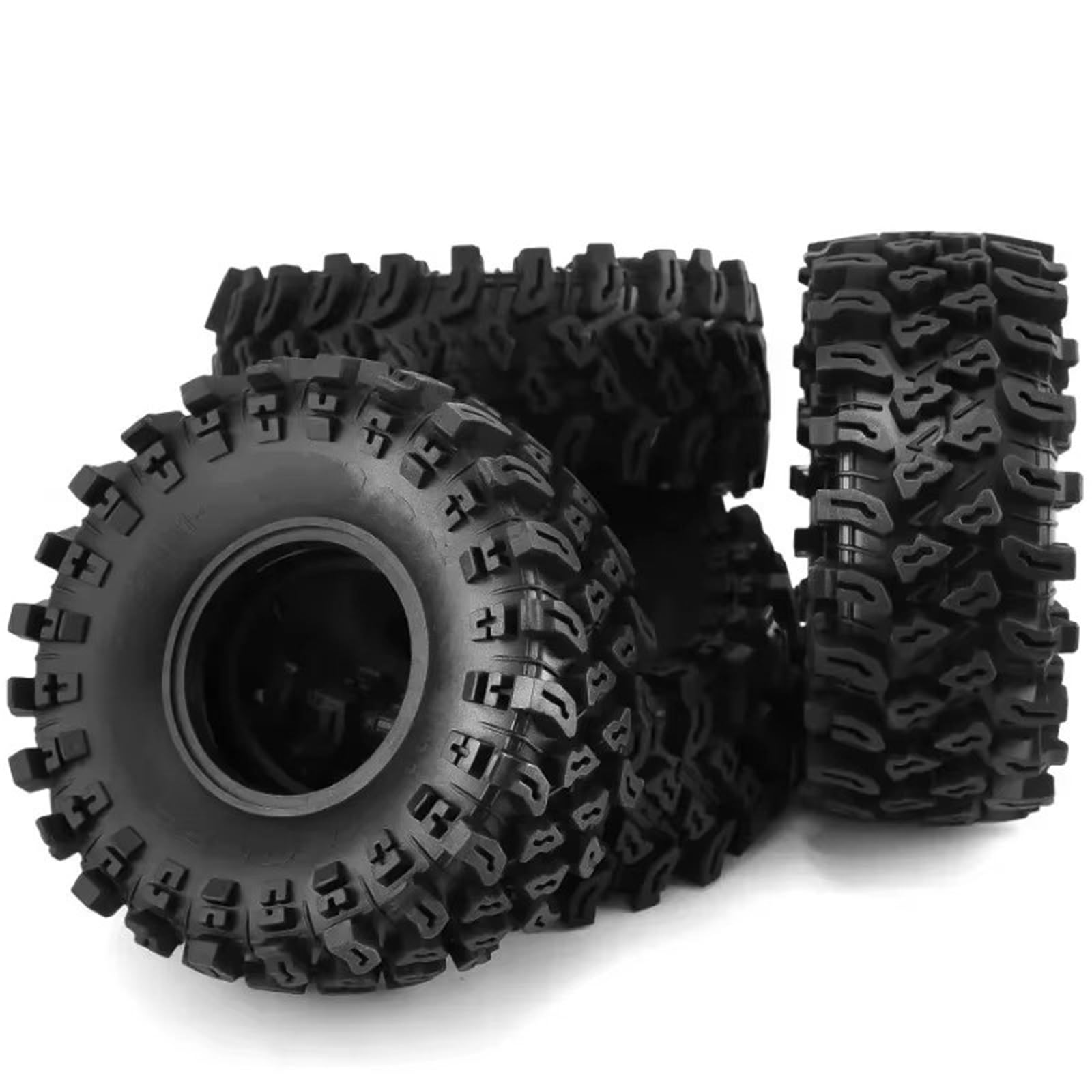 RC Car Pneumatico Ruota Compatibile con Axial per SCX10 per PRO per Wraith per Capra per RR10 per Trxs 1/10 RC Crawler Car 136mm 2.2 Pollici Pneumatico in Gomma Ruota Pneumatico