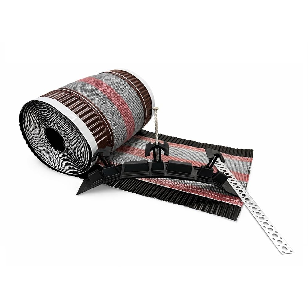 6m Dry Ridge Kit – Ventilated Mortar-Free Ridge & Hip Tile Fixing System – Roll Out Roof Ridge with Stainless Steel Fixings
