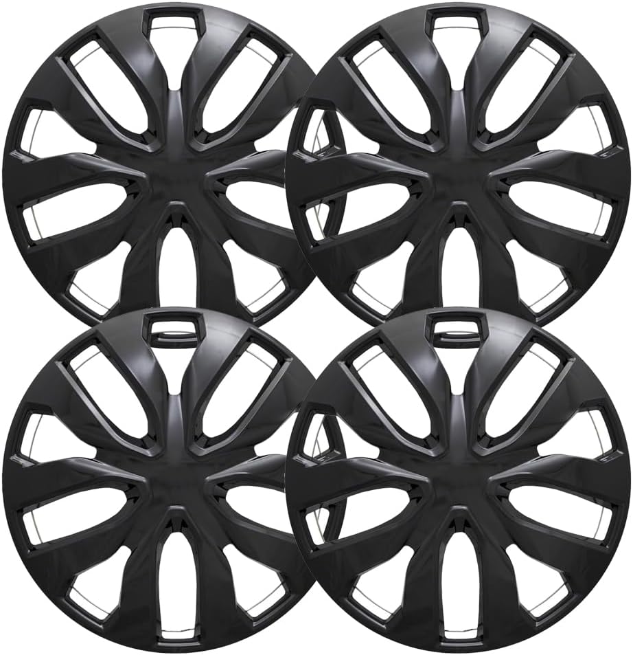 OxGord 17" Hubcap Wheel Cover Set for Standard Steel Wheels - Snap-on, Silver