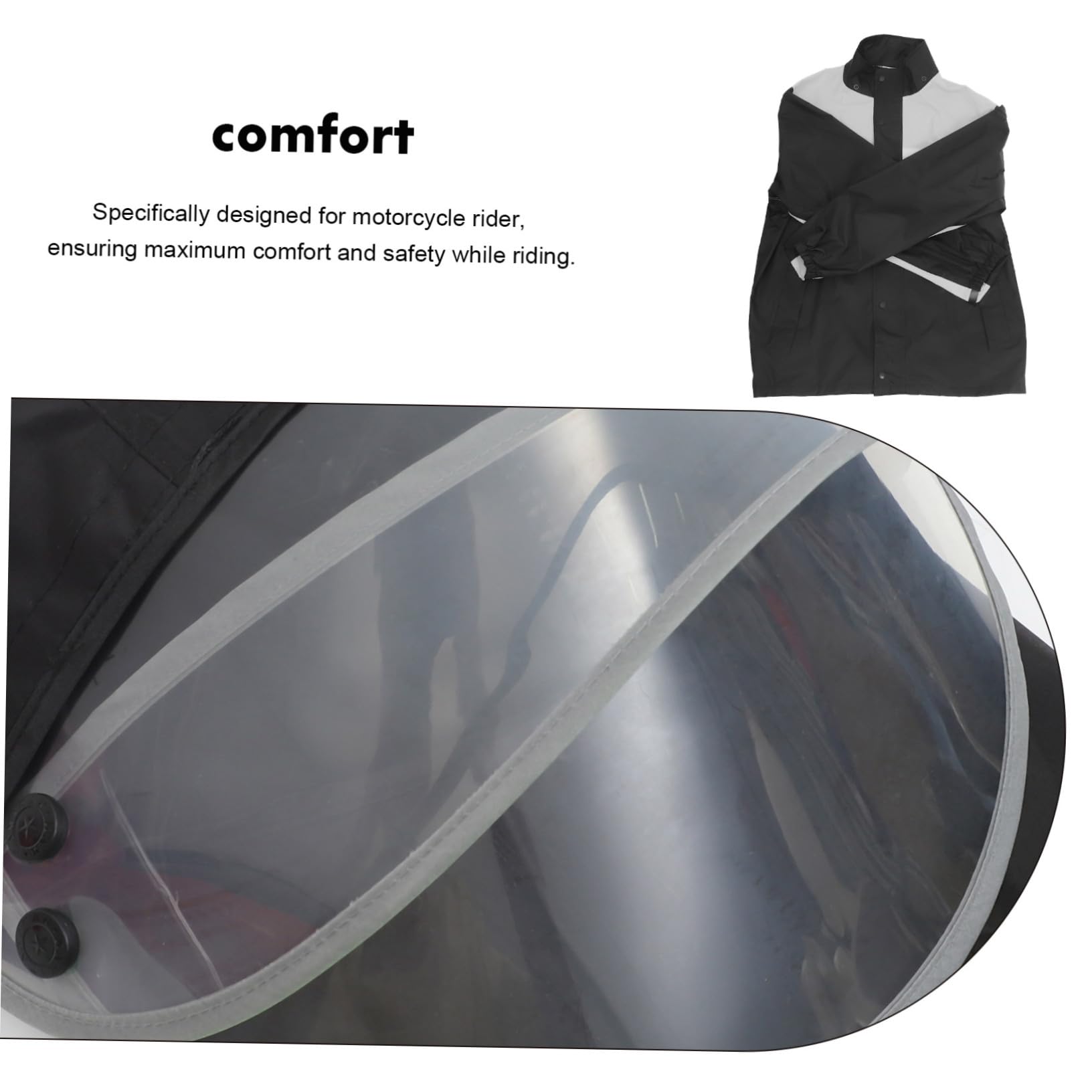 OUNONA 1set Motorcycle Rain Gear for Men Protective Rain Jacket and Pants Windproof Suit for Outdoor Riding Reflective Design for High Visibility