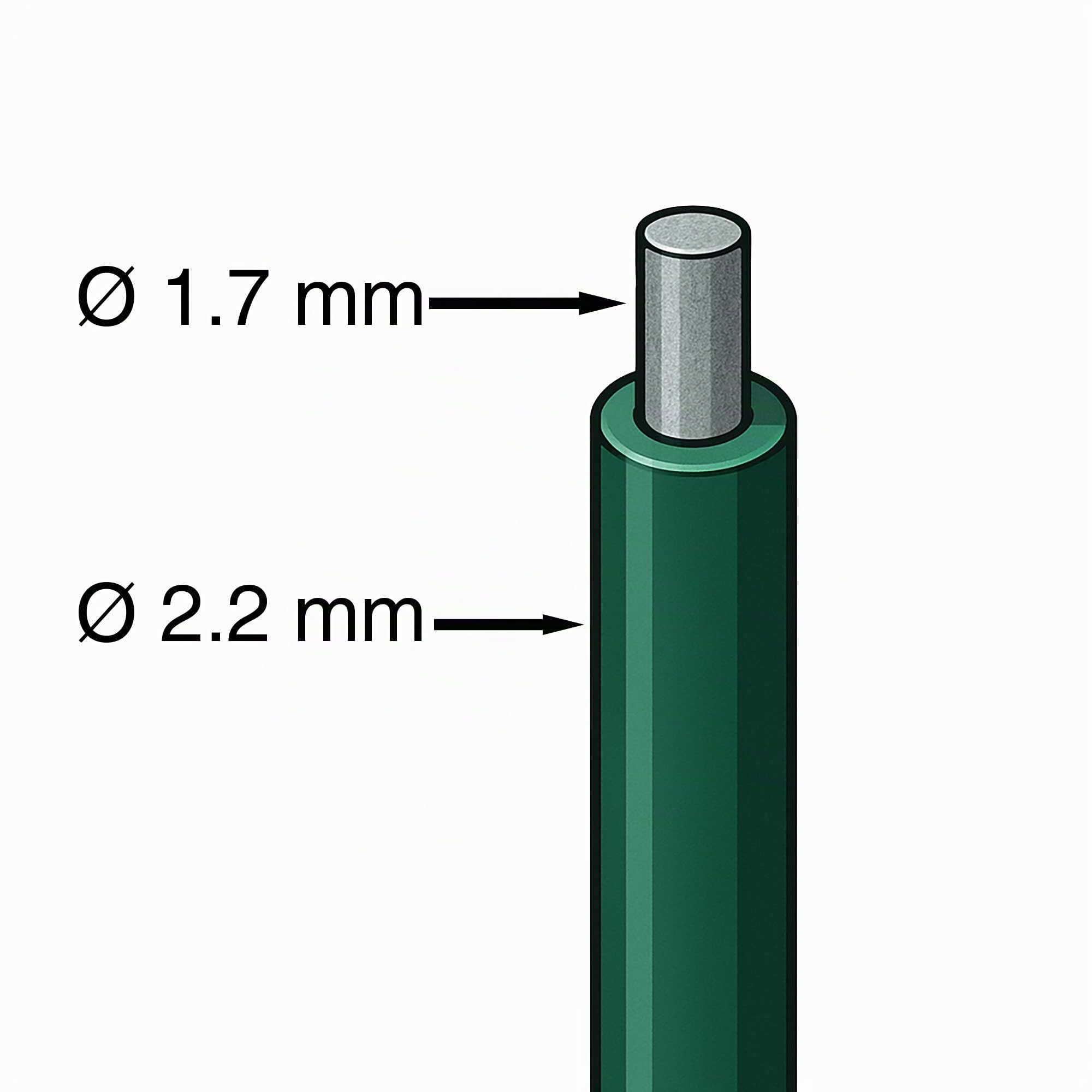 WERKA PRO Grillage Soudé Vert en Rouleau de 25m - Acier Galvanisé Plastifié PVC - Dimensions 1 x 25m - Ø Fil 1,7 mm - Ø avec