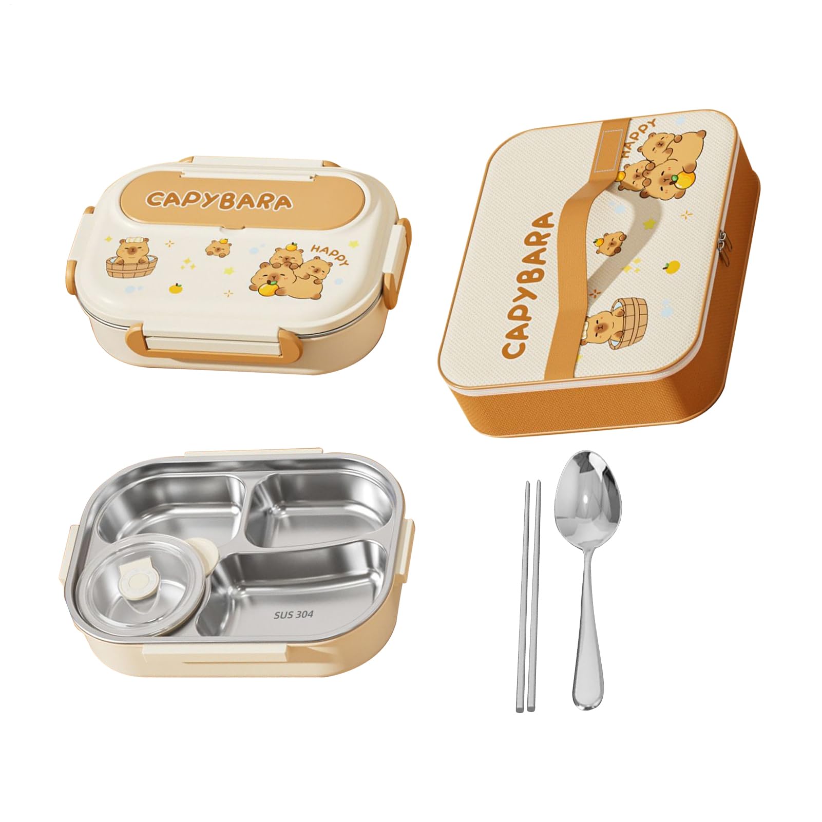 Générique Lunch Box Set Contenants Alimentaires En, Couverts Inclus