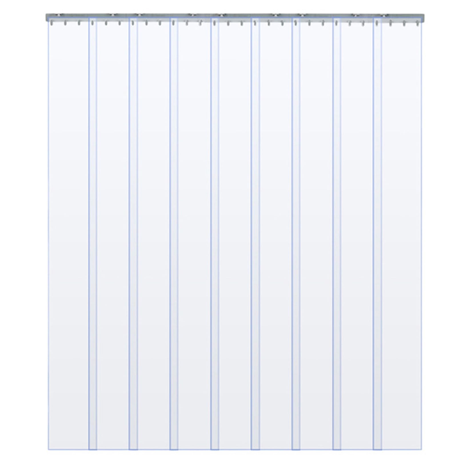 Tenda a Striscia,1.5mm Tenda elastica industriale Strisce di PVC,Trasparente | larghezza:0.75-3m/2.5-9.8ft,lunghezza:1.5-3m/4.9-9.8ft Tenda Industriale,per Congelatore/Celle Frigo/Macellerie-1.35×2m