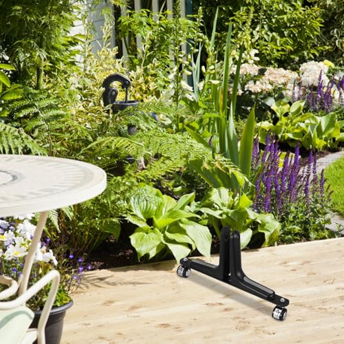 Soporte para partición de pantalla de jardín con base de ruedas UKCOCO 7