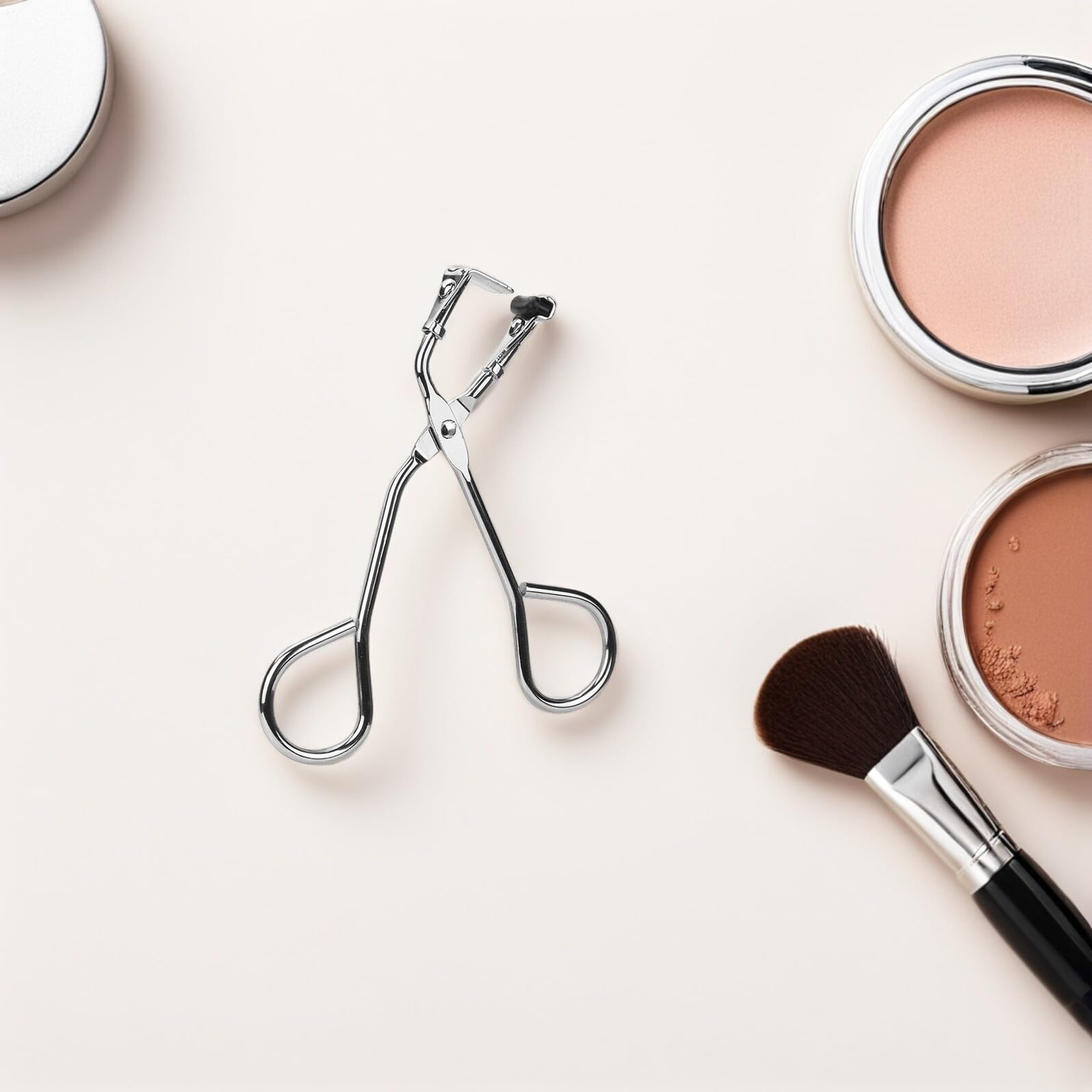 Piegaciglia in Acciaio Inossidabile Portatile, Strumento Per Arricciare Ciglia Design Ergonomico, Per Trucco Occhi Naturale Da Donna, Facile Da Usare in Viaggio e Quotidiano