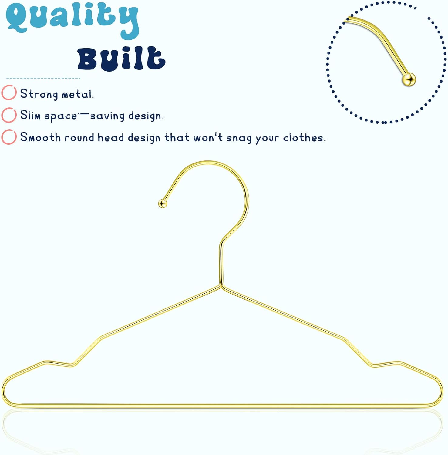 Jetec 200 Pieces Wire Hangers Heavy Duty Strong Stainless Steel Clothes Metal Hangers for Closet Space Saving Hanger for Hanging Coats Pants Clothes 15.75 Inch