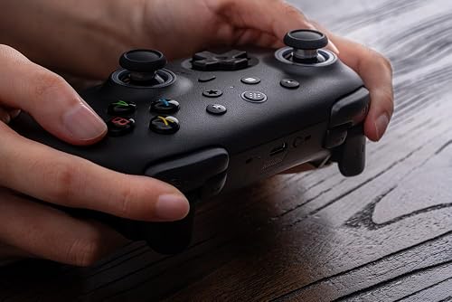 8Bitdo Ultimate 2 Wireless Controller for Windows & Android, Gaming Controller with TMR Joysticks, Switchable Hall Effect/Tactile Triggers, Motion Control, RGB Fire Ring, 8Speed Wireless Tech, Black - 7
