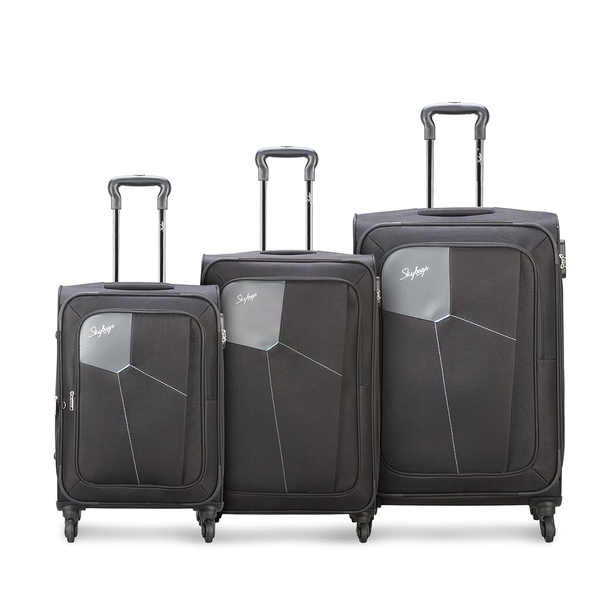 Skybags Rubik SM+MD+LR Polyester Softsided Checkin Spinner Luggage/Trolley Bag
