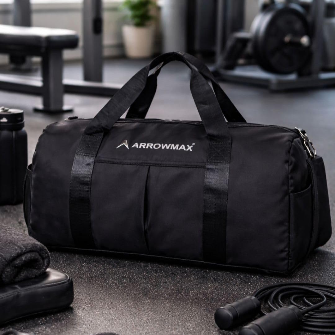 Gym Bag| Gym Bag for Men | Duffle Bags for Men Women | Gym Bag with Shoe Compartment | Bags for Traveling Bag |Multipurpose Duffle Bags for Travel for Women & Men-Black-image-34