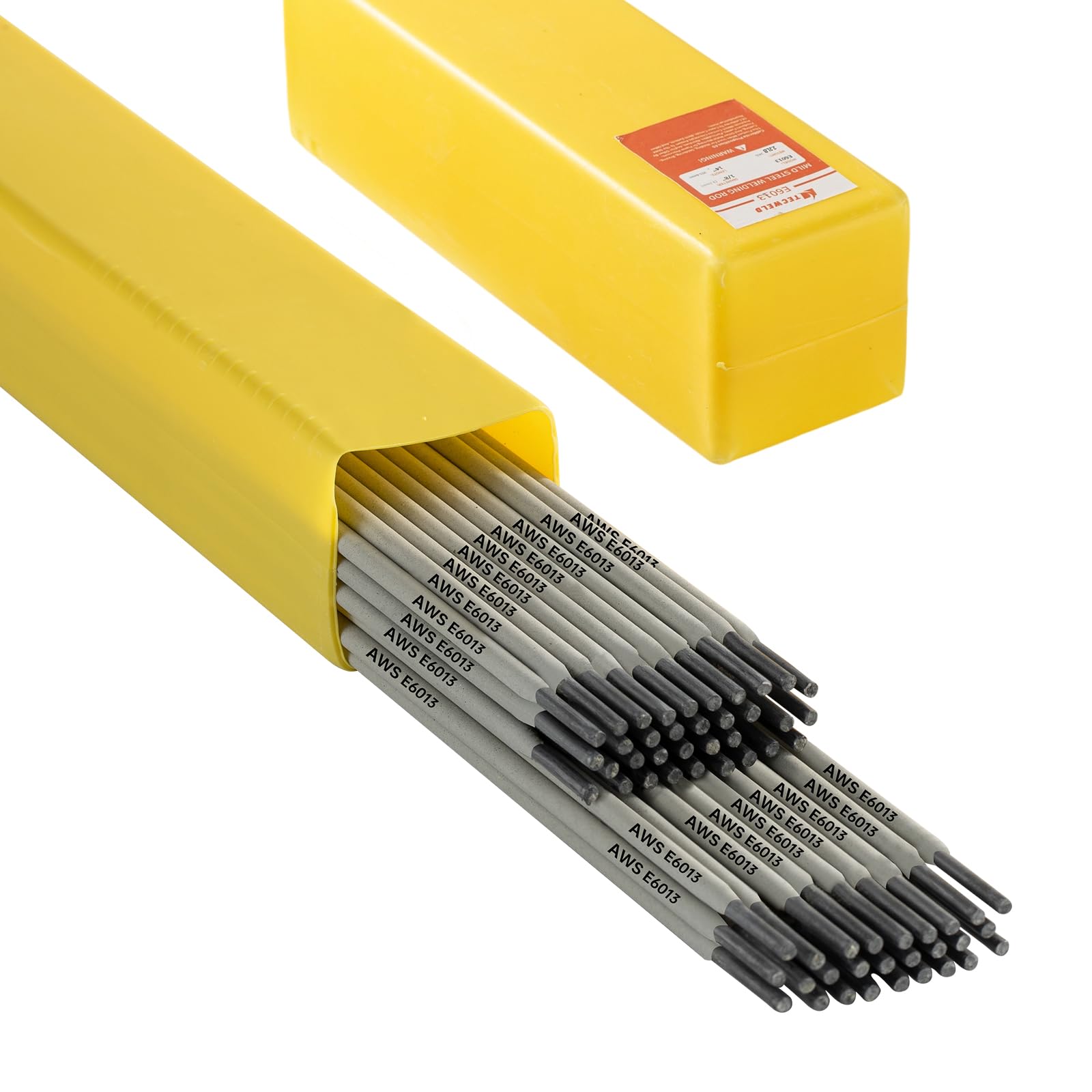 TECWELD E6013 Welding Rods 1/8" 2.2LB - Carbon Steel Stick Electrodes with Low Spatter & Easy Slag Removal for ARC Welding, Home Repair, Construction
