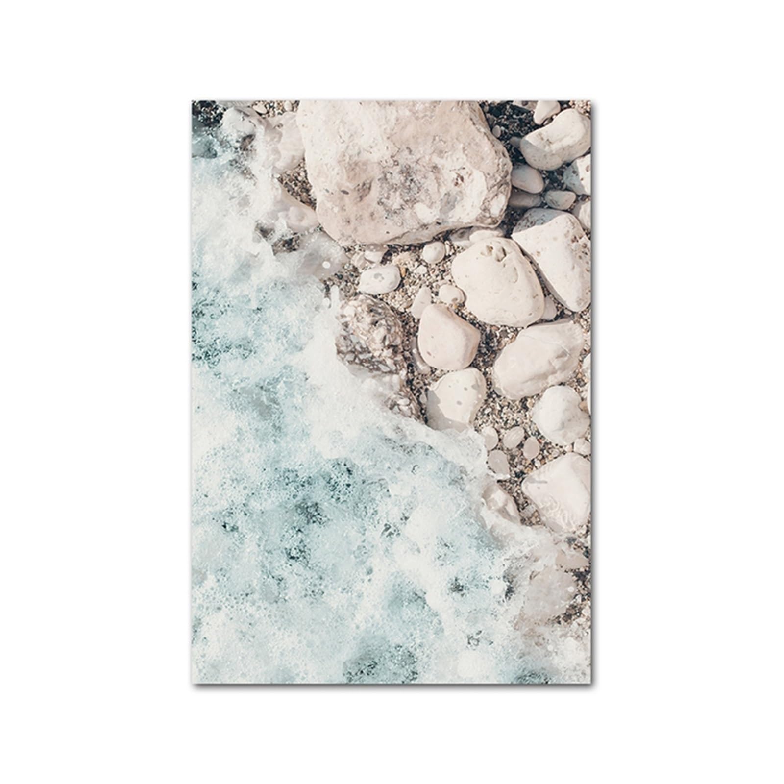 Toile d'art mural de plage et océan 50x75cm sans cadre