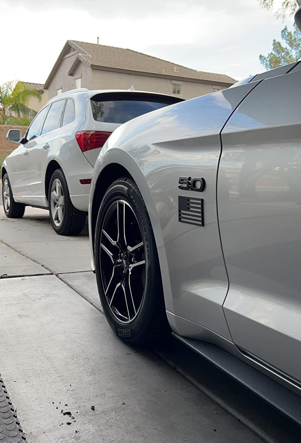 Zorratin 2015-2023 All Matte Black Door Fender Side 5.0 Emblem for Ford Mustang GT F150