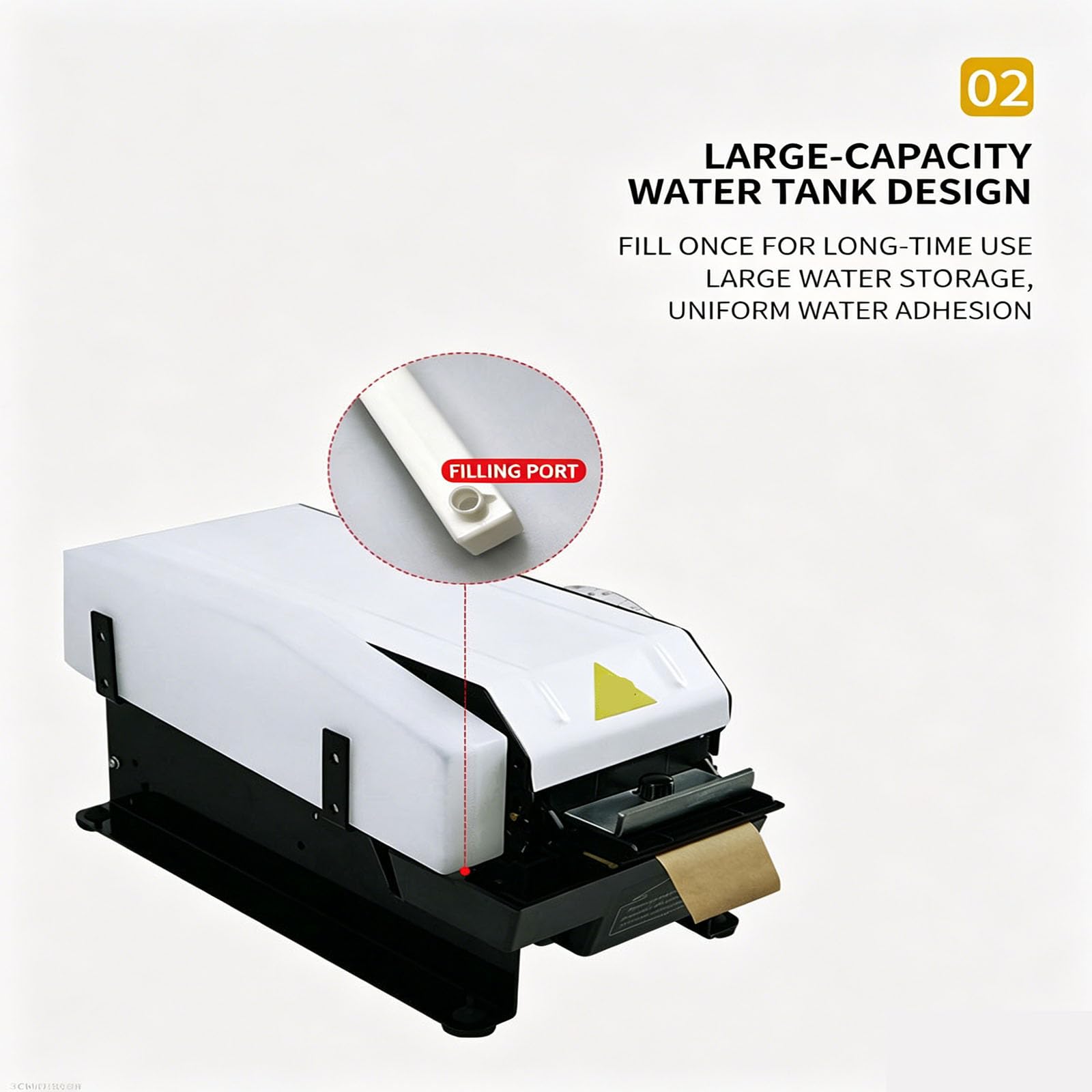 Dispenser Di Nastro Adesivo Portatile, Dispenser Semiautomatico Di Nastro Adesivo Kraft Umido, Con Serbatoio Dell'acqua E Bilancia, Diametro 20 Mm-200 Mm, Per Ufficio, Magazzino, Imballaggio