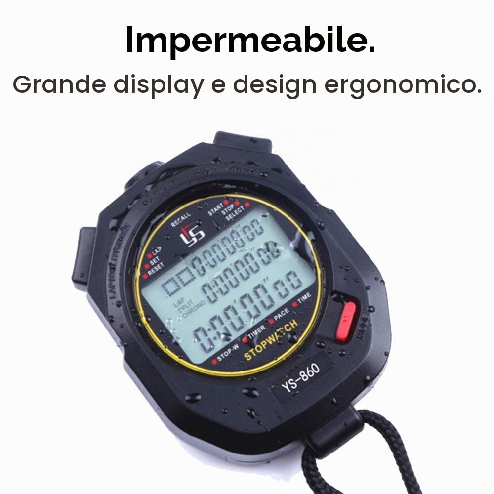LAOPAO Cronometro 60 Memoria 1/100 Secondi Precisione Cronografo Timer Sport Palestra