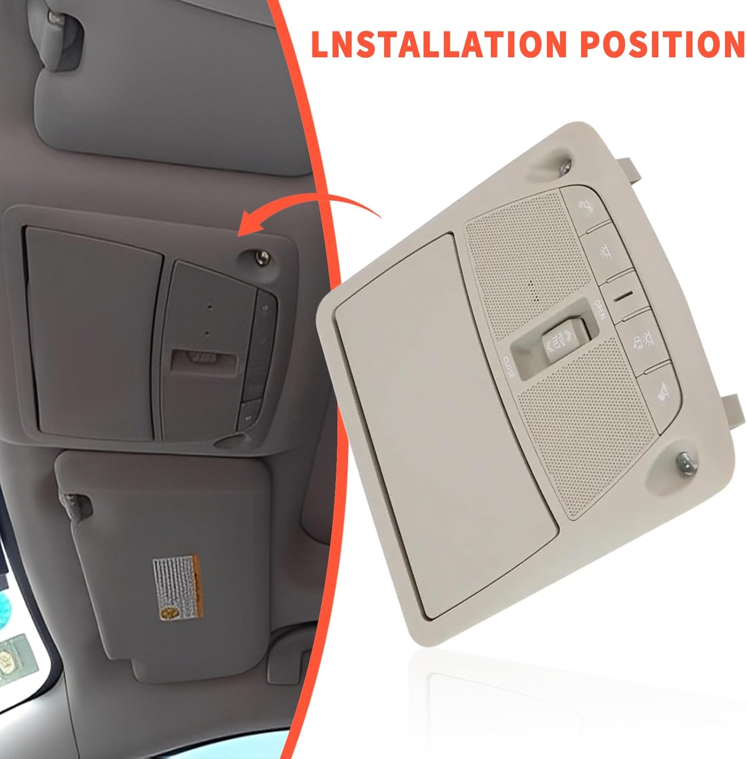 26430-8995D Console LED Map Reading Light With Sunroof Assembly Compatible With 2013-2018 Nissan Altima Teana 2013-2015 Sentra