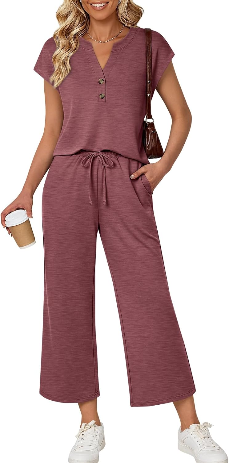 LILLUSORY Two Piece Lounge Sets for Women Spring Vacation Beach Travel Airport Outfits Casual Cruise Fashion 2026