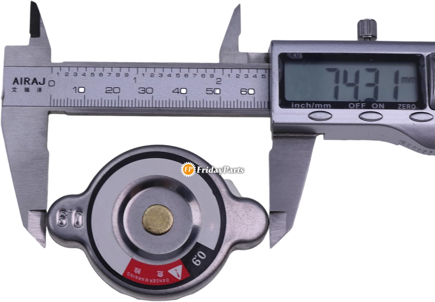 FridayParts Radiator Cap YM123682-44210 YM124756-44590 Compatible for Komatsu Engine 3D63-1A Dump Truck HD25-1 HD20-1 Replacement